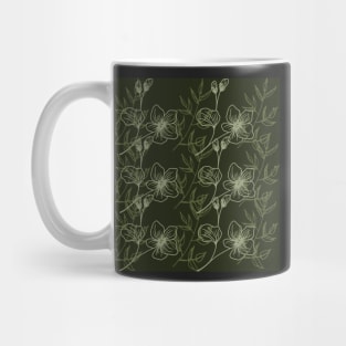 Green Floral Patterns Mug